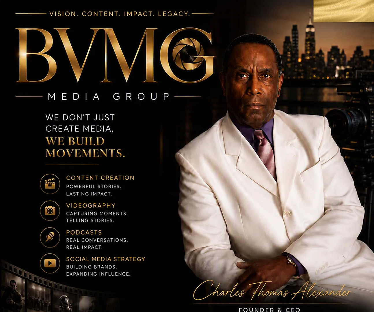 Charles Thomas Alexander, Founder and CEO of Black Visions Media Group